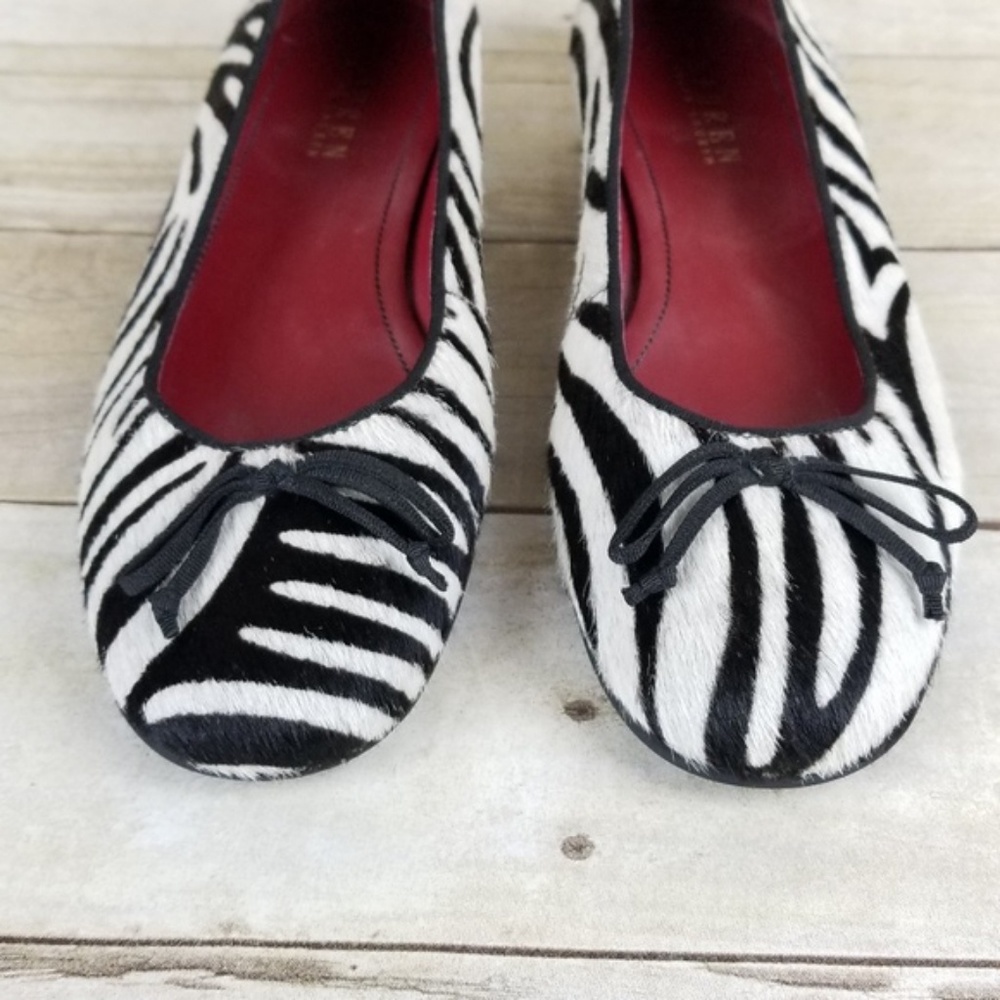 Alice Lauren Ralph Lauren Calf Hair  Zebra Flats